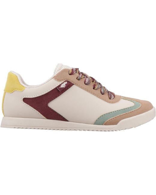 Rocket Dog Pink Beam Synthetic Natural Combo Trainers