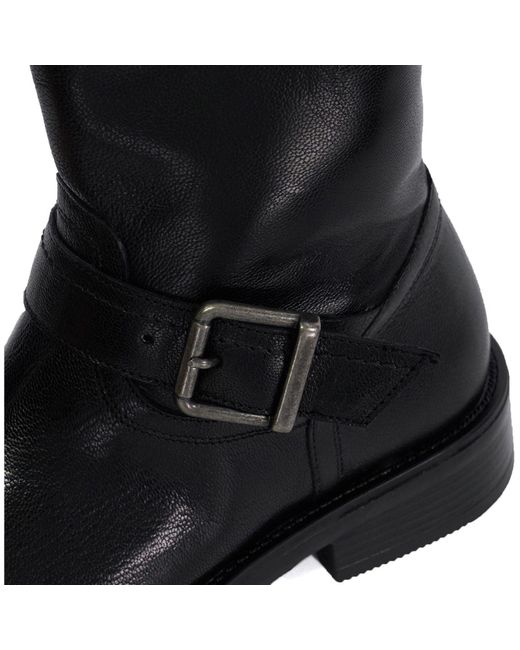 Dune Black Pixen Leather Boots