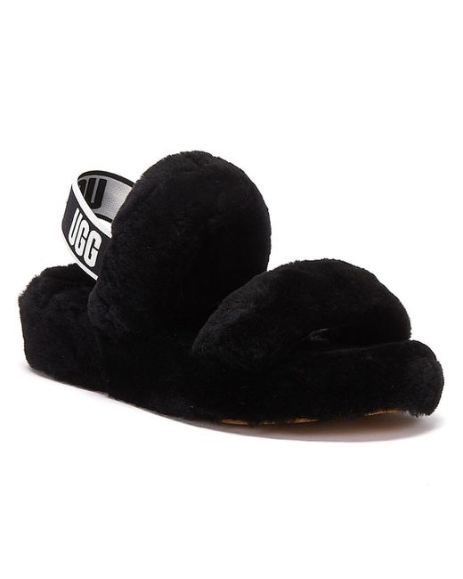 black slingback slippers