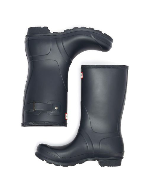 hunter short wellies navy