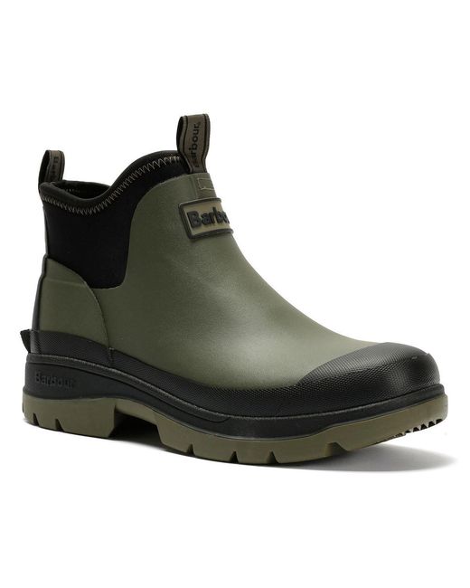 Barbour Black Ridge Uniform Ankle Wellington Boots for men