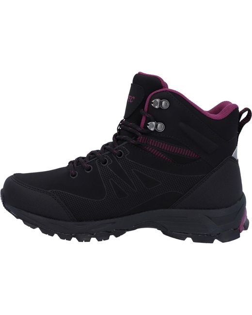 Hi-tec Blue Jackdaw Mid Wp Synthetic /Burgundy Hiking Boots