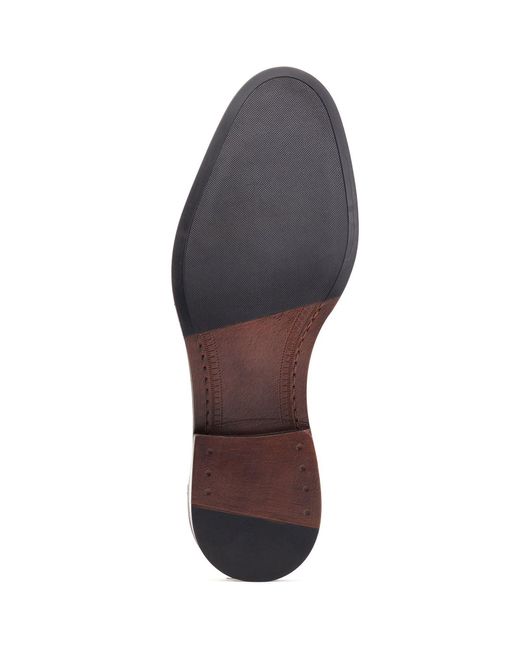 Base London Red Kennedy Leather Burnt Slip-On Shoes for men