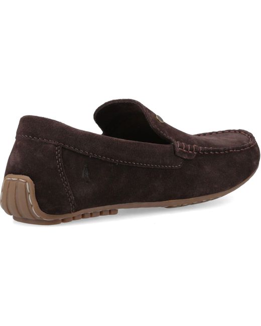 Hush Puppies Brown Ralph Suede Leather Loafers for men