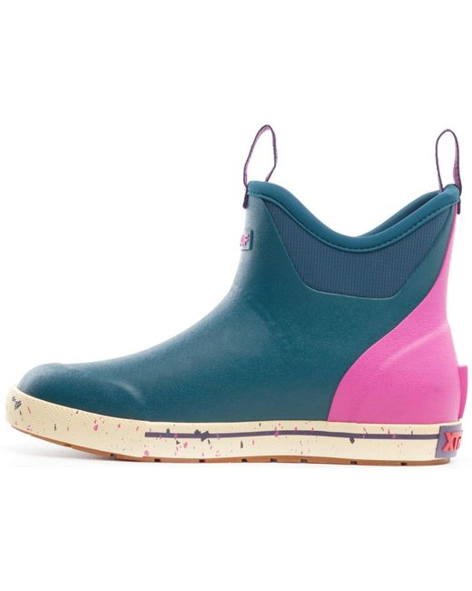XtraTuf Pink Ankle Deck Camp Boot Rubber Wellington Boots