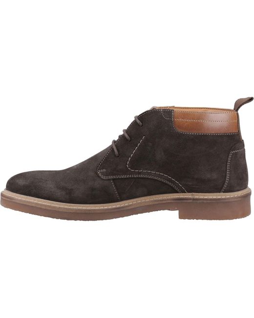 Hush Puppies Brown Gideon Wildleder Stiefeletten