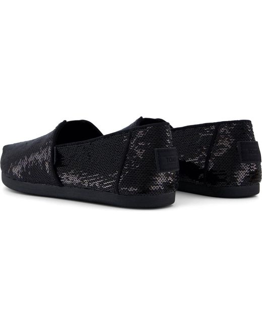 TOMS Blue Alpargata Sequins Textile Espadrilles