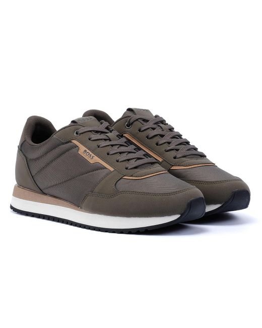 Kai Runn Scarpe Da Ginnastica Verdi Da Uomo di Boss in Gray da Uomo