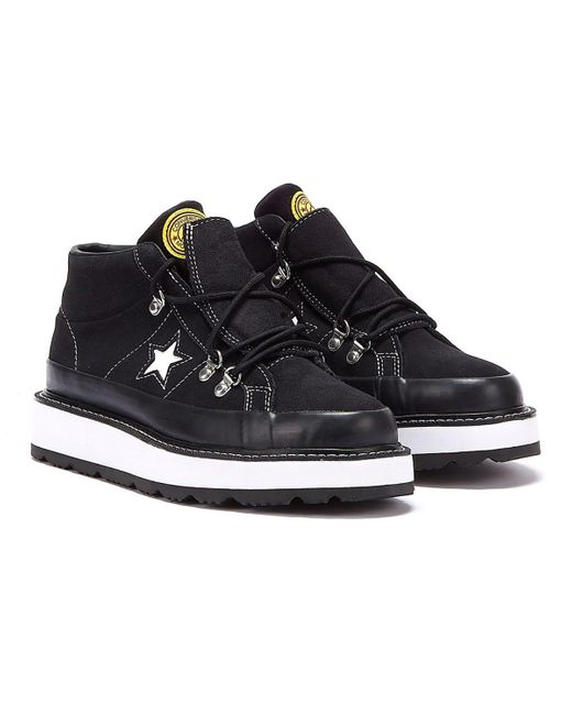 converse one star black womens
