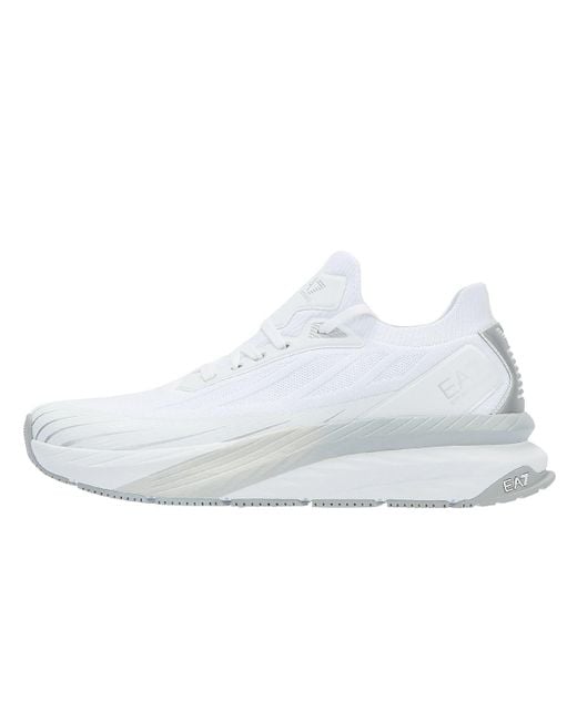 EA7 White Crusher Sonic Knit Men's Trainers