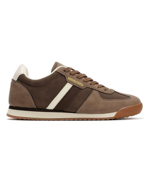 Lambretta Brown Diego Choc/Cream Trainers for men