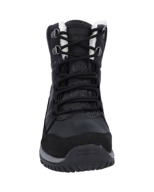 Hi-tec Black Riva Mid Hiking Boots