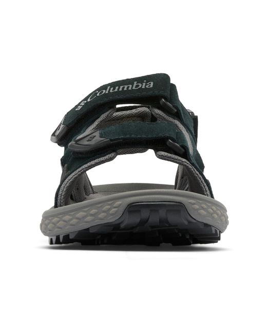 Columbia Black Konos Hiker 3-Strap Polyester Sandals for men
