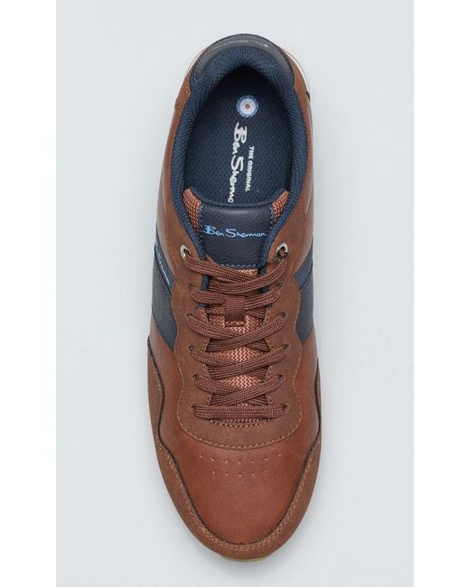 Owen Retro Scarpe Da Ginnastica Marroni Da Uomo di Ben Sherman in Brown da Uomo