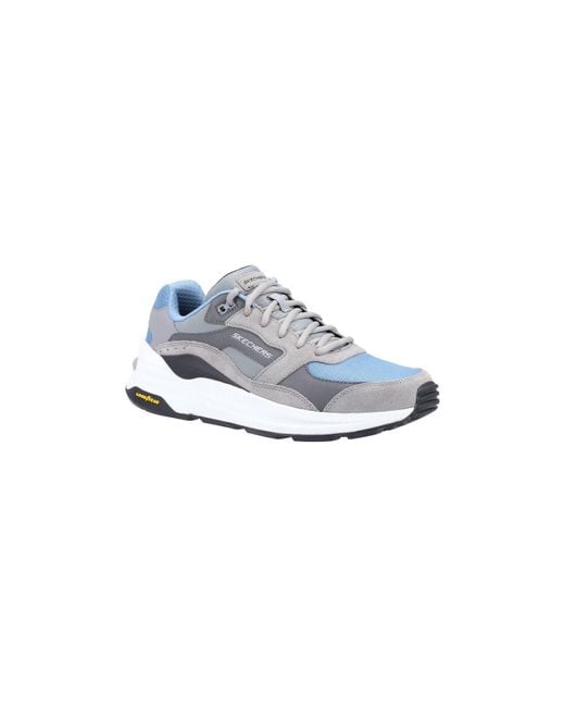 Skechers White Global Jogger 237200-Gybl/ Lace Up Shoes for men