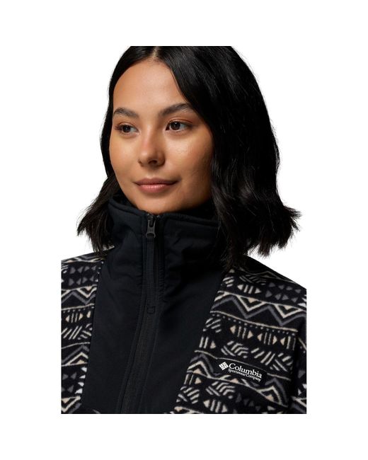 Columbia Black Sequoia Grove Printed Half Zip