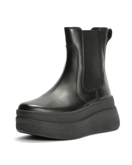 Fitflop Black F-Mode Leather Boots