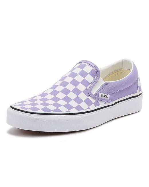 Vans store checkerboard violet