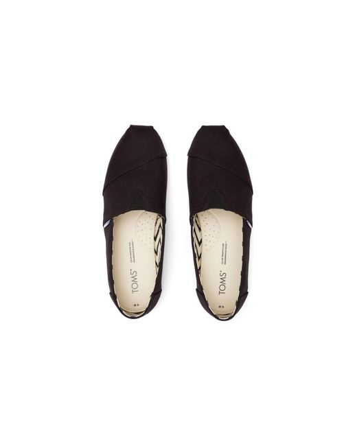 TOMS Black Alpargata 100% Cotton Espadrilles for men
