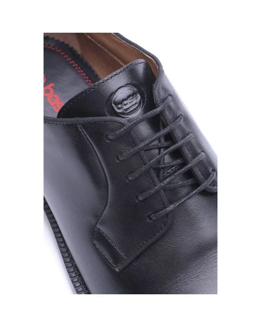Base London Blue Luca Leather Derby Shoes for men