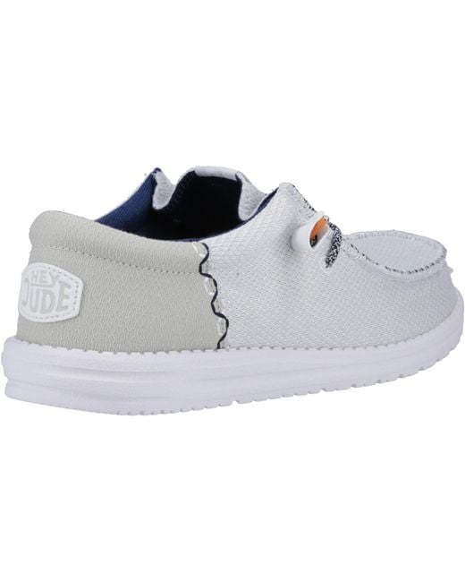 Wally Funk Open Mesh Scarpe Da Barca Bianche Da Uomo di HeyDude in White
