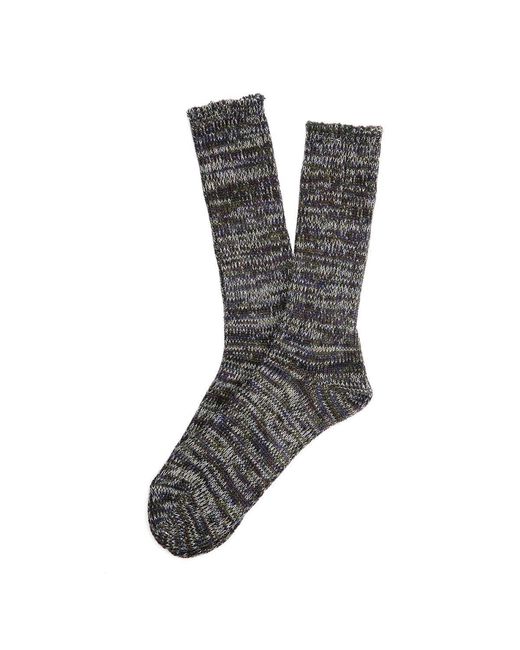 Anonymous Ism Gray 5 Colour Mix Crew Cotton Socks for men