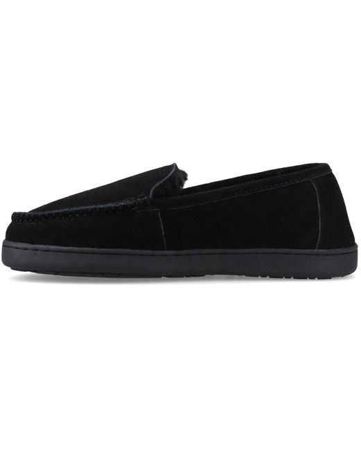 BEARPAW Black Brian Suede Slippers for men