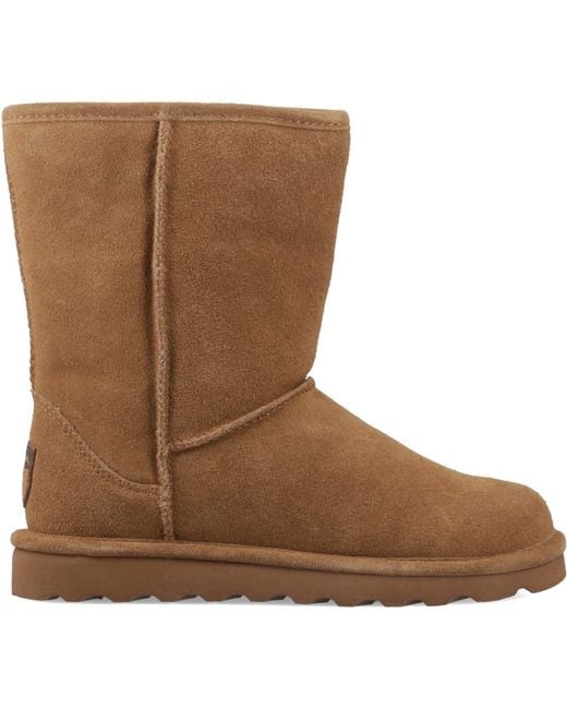 BEARPAW Brown Elle Short Suede Hickory Boots
