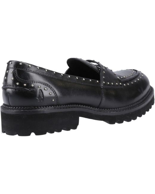 Hush Puppies Black Genie Leather Standard Loafers