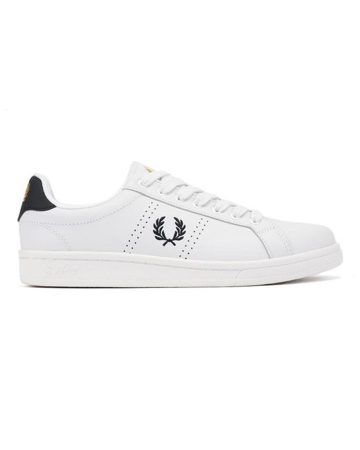 Fred Perry White B721 Leather Trainers for men