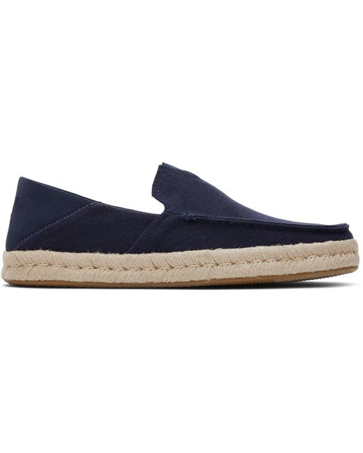 TOMS Blue Alonso Jute Espadrilles Textile for men