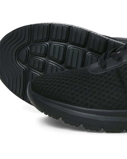 Jack & Jones Black Taylor Mesh Polyurethane Standard Trainers Pu for men