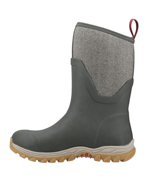 Muck Boot Gray Arctic Sport Ii Mid Rubber /Herringbone Winter Mid Calf Boots