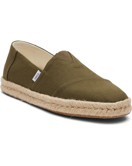 TOMS Green Alpargata Rope 2.0 Shoe Cotton Espadrilles for men