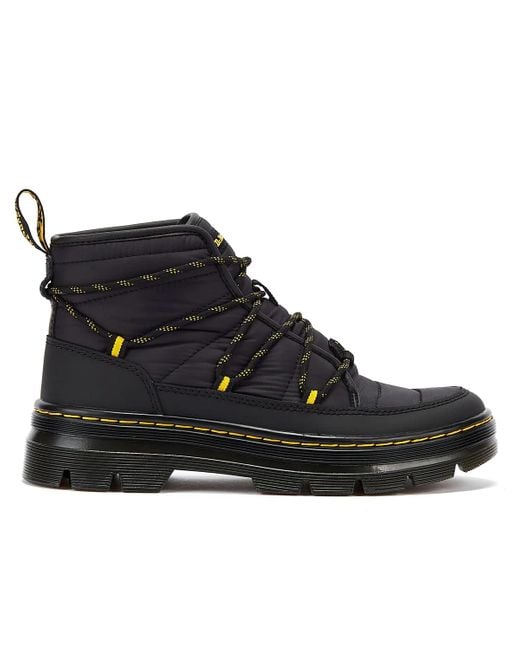 Dr. Martens Black Combs Padded Quilted Women's Boots