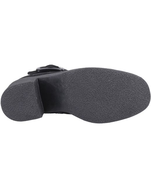 Hush Puppies Black Fearne Suede Heeled Ankle Boots