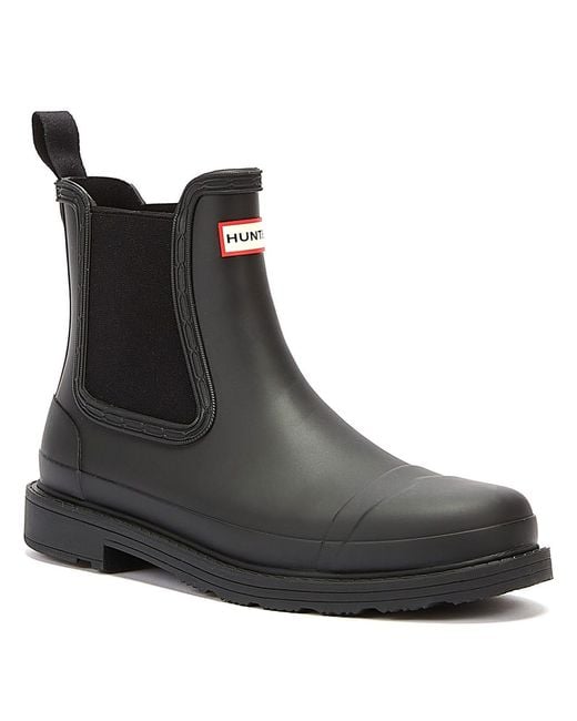 Hunter Black Chelsea Boots