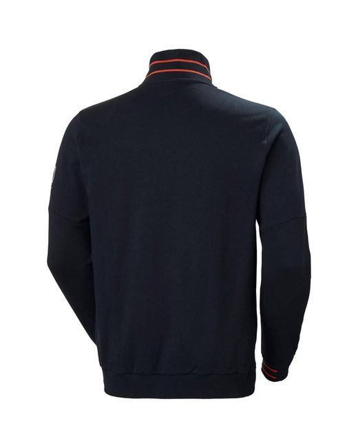 Helly Hansen Blue Kensington Zip Cotton Sweatshirt for men