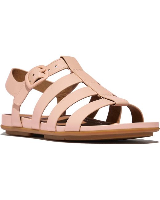 Fitflop Brown Gracie Fisherman Leather Sandy Sandals