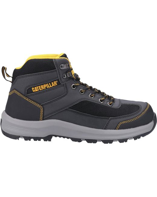 CAT Safety Black Caterpillar Elmore Mid Synthetic Hiking Boots