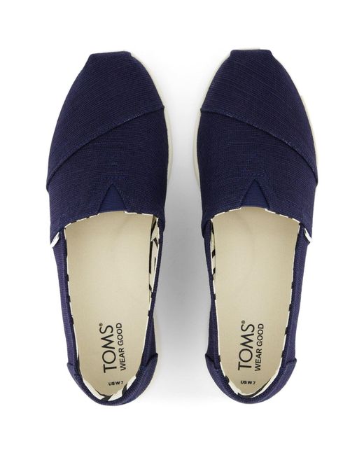 TOMS Blue Alpargata Plus Jute Espadrilles