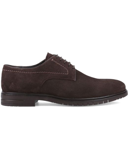 Hush Puppies Brown Sterling Suede Shoe Leather Lace-Up Shoes for men