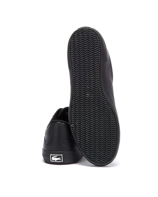lacoste black mens trainers