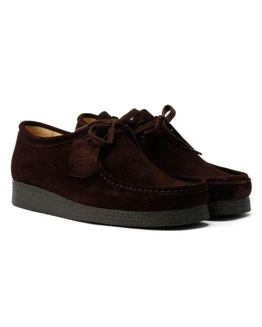 Tower London Black Tower London Apache Suede Dark Shoes for men