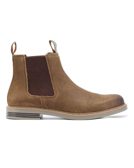 Barbour Brown Farsley Suede Chelsea Boots for men
