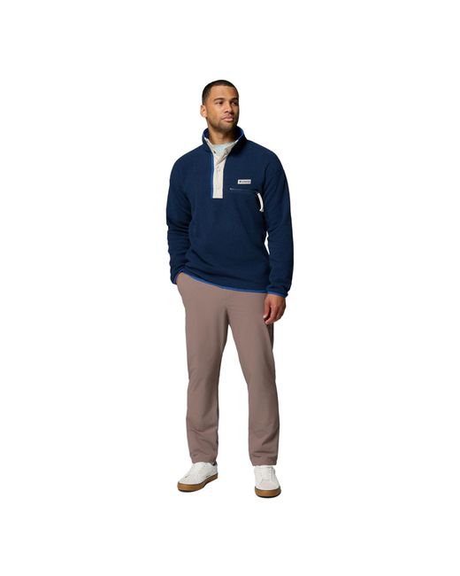Columbia Blue Helvetia Ii Half Snap Fleece Jacket for men