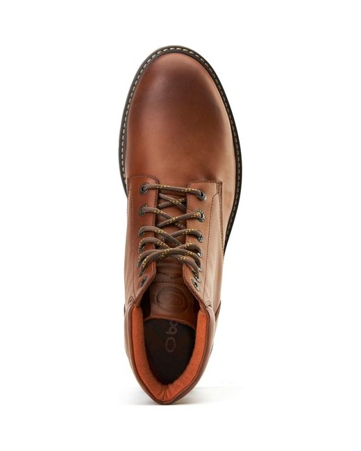 Base London Brown Nickel Leather Ankle Boots