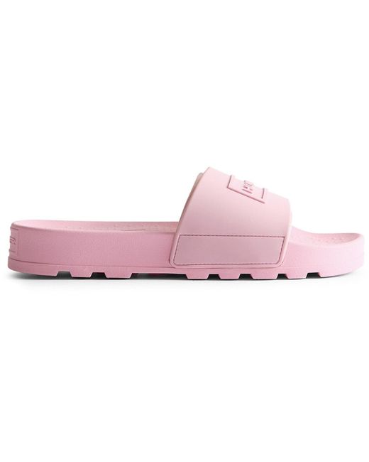 Hunter Pink Core Embossedr Polyurethane Parfait Slides Pu