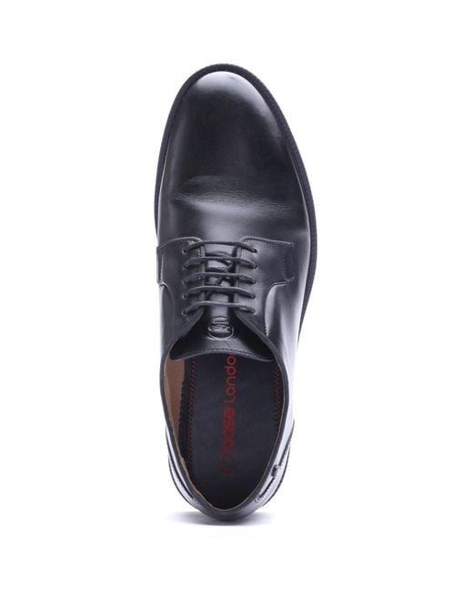 Base London Blue Luca Leather Derby Shoes for men