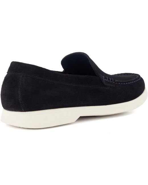 Dune Blue Buftonn Loafers for men